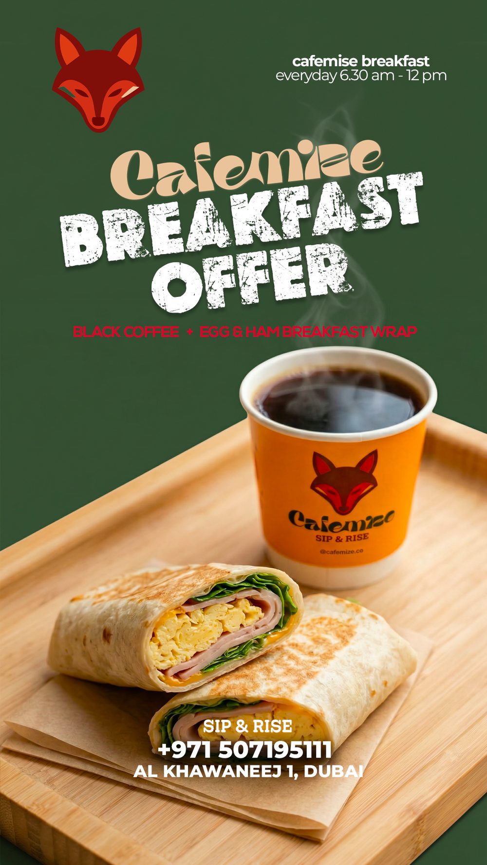 Cafemize breakfast offer